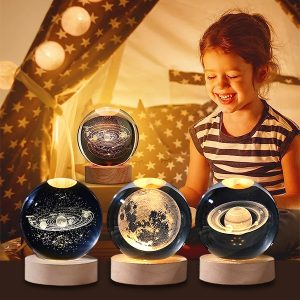 Gloeiende 3D Astronomische LED Kristallen Bol | LUMABALL