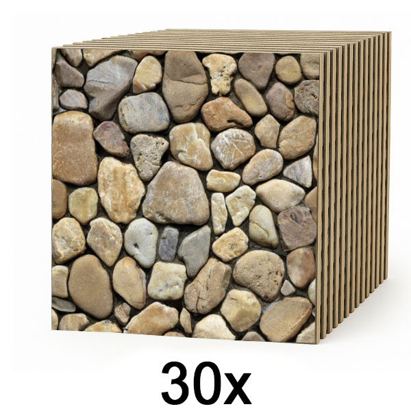 3x 3D wandtegels met steeneffect – peel & stick | STONEBLOCKS