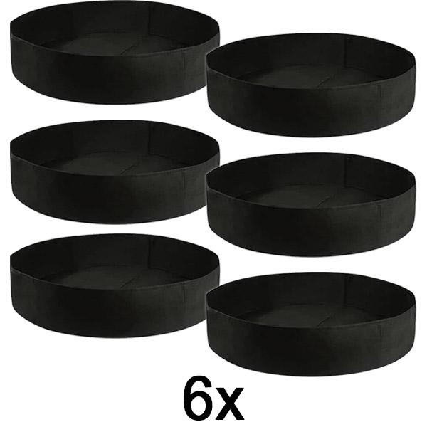 6x Verhoogde tuinbak van stof – 90 x 30 cm, ademend vilt | PLANTIE