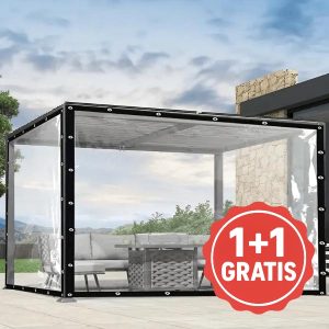Terrasoverkapping - Opgezet in 5 minuten, zonder boren | COVERKA 1+1 GRATIS