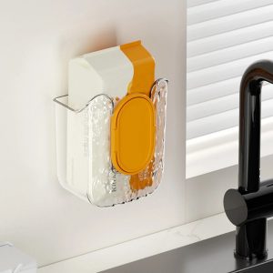 Plaatsbesparende dispenser voor vochtige doekjes - wandmontage, zonder boren | WIPBOX